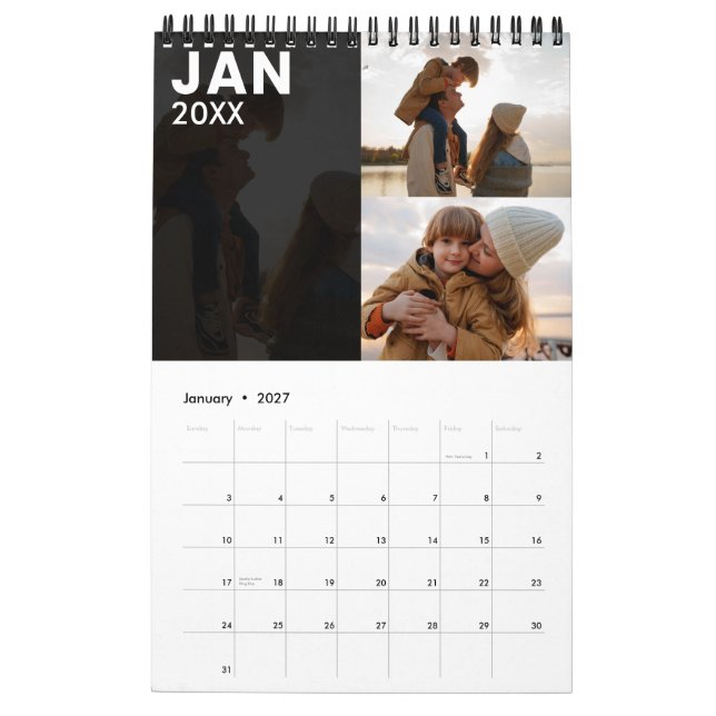 Moderner Foto-Kalender für benutzerdefinierte Fami Kalender (Jan 2027)