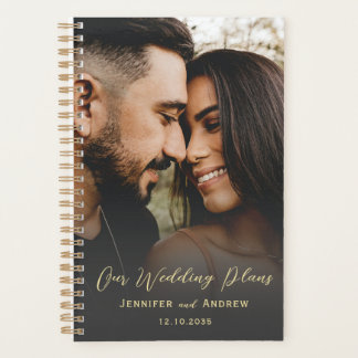 Moderner Foto- & Kalligrafie-Hochzeitsplaner Planer