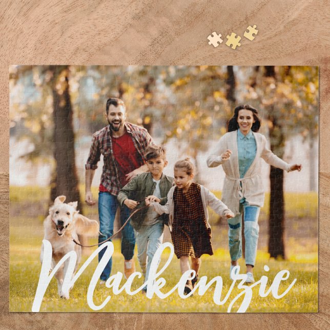 Moderner Foto Name Personalisiert Puzzle (Von Creator hochgeladen)