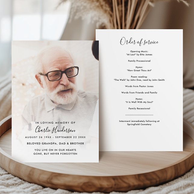 Moderner Foto-Orden der Beerdigung Programm (Von Creator hochgeladen)