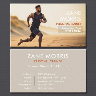 Moderner Foto-Personal-Trainer-Fitness Visitenkarte