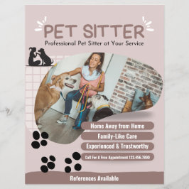 Moderner Foto Pet Sitter Flyer
