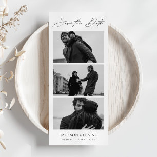 Moderner Foto Stand Minimaler Foto Strip Save The Date