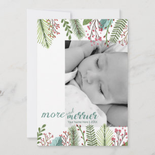 Moderner Foto Urlaub mehr und mehr Merrier Feiertagskarte