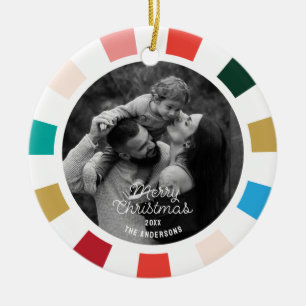 Moderner Foto-Urlaub mit farbenfrohen Schachbrette Keramik Ornament