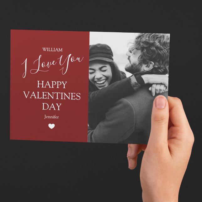 Moderner Foto Valentinstag H Feiertagskarte (Von Creator hochgeladen)
