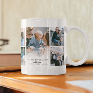 Moderner Fotocollage Vatertag Kaffeetasse