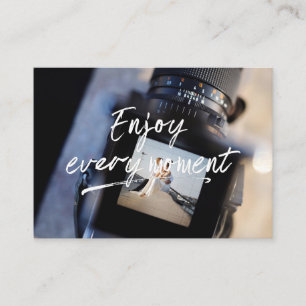 Moderner Fotograf Genieße jeden Moment Visitenkarte