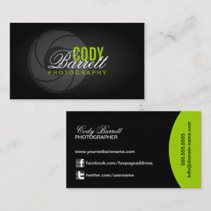 Moderner Fotograf Visitenkarte