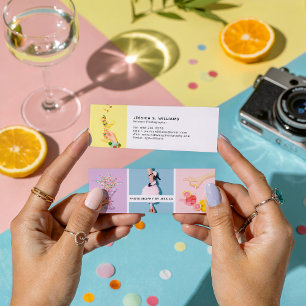 Moderner Fotografie-Chic-Foto-Collage-Fotograf Mini Visitenkarte