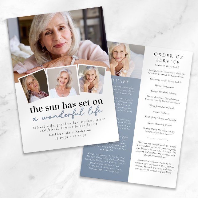 Moderner Fotomaterial Bestattungsorden Programm (Von Creator hochgeladen)