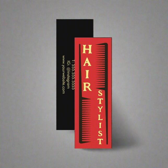 Moderner Friseur Friseur Treppenaufgang Schönheits Mini Visitenkarte (Von Creator hochgeladen)