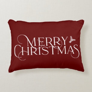 Moderner froher Weihnachtstext Accent Pillow Dekokissen