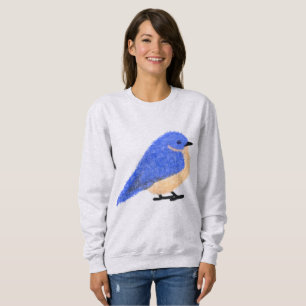 Moderner, fröhlicher Blauvogel Sweatshirt