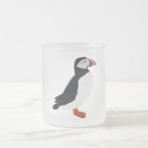 Moderner fröhlicher Papageientaucher Mattglastasse