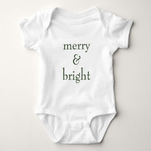Moderner, fröhlicher und heller grüner Weihnachtsu Baby Strampler