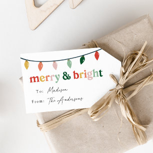 Moderner, fröhlicher und heller Urlaub Geschenkanhänger