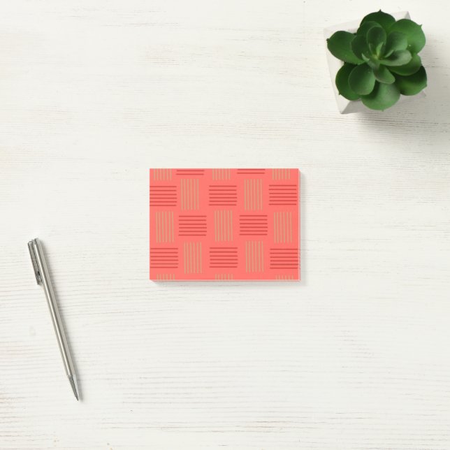 Moderner Frühling/Sommerwoche Mitte des Jahrhunder Post-it Klebezettel (Büro)