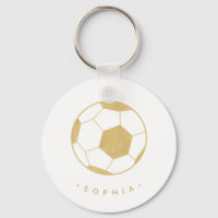 Moderner Fußball in Gold Personalisiert