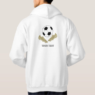 Moderner Fußball reinigt Ball White Hoodie