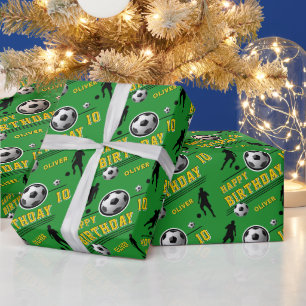 Moderner Fußballspieler Geburtstag Geschenkpapier