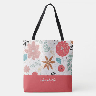 Moderner Garten Mit Monogramm Tote Tasche