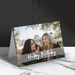 Moderner Geburtstag | Foto Minimalistisch Liebe Sp Karte<br><div class="desc">Schöne Fotografen Grußkarte mit einem einfachen, modernen, minimalistischen "Happy Birthday" Zitat-Banner auf einem halbtransparenten Overlay Hintergrund. Diese vielseitige Karte kann mit Ihrem eigenen Foto, Namen und Geburtstag personalisiert werden, um eine wirklich einzigartige und maßgeschneiderte Karte für Ihren Liebsten zu machen. Die Insider-Nachricht "Einen schönen Geburtstag wünschen!" kann auch leicht mit...</div>
