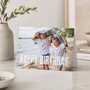 Moderner Geburtstag Lustiges Foto Hübsch Stylisc Karte