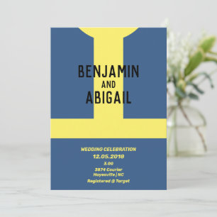 Moderner Geek Nerd Gamer Blau Gold Tresor Einladun Einladung