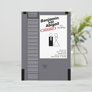 Moderner Geek Nerd Gamer Vintage Retro Einladung