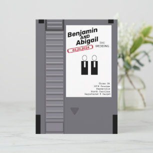 Moderner Geek Nerd Gamer Vintage Retro Einladung