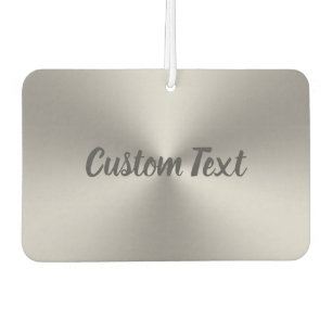 Moderner, gegossener Metal-Look Grau-Script-Text Autolufterfrischer