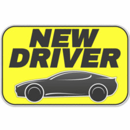 Moderner Gelber Autoaufkleber (Student New Driver) Aufkleber