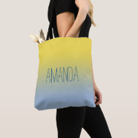 Moderner gelber bis blauer Gradient Handgeschriebe