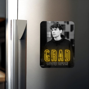 Moderner Gelber Nebel Vertikaler Foto Abschluss Magnet