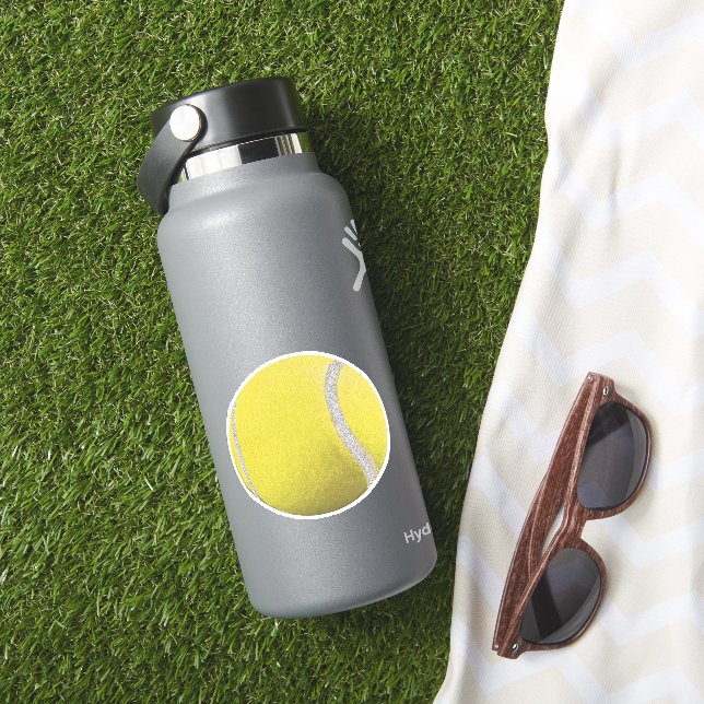 Moderner Gelber Tennisball Aufkleber (HydroFlask Insitu)