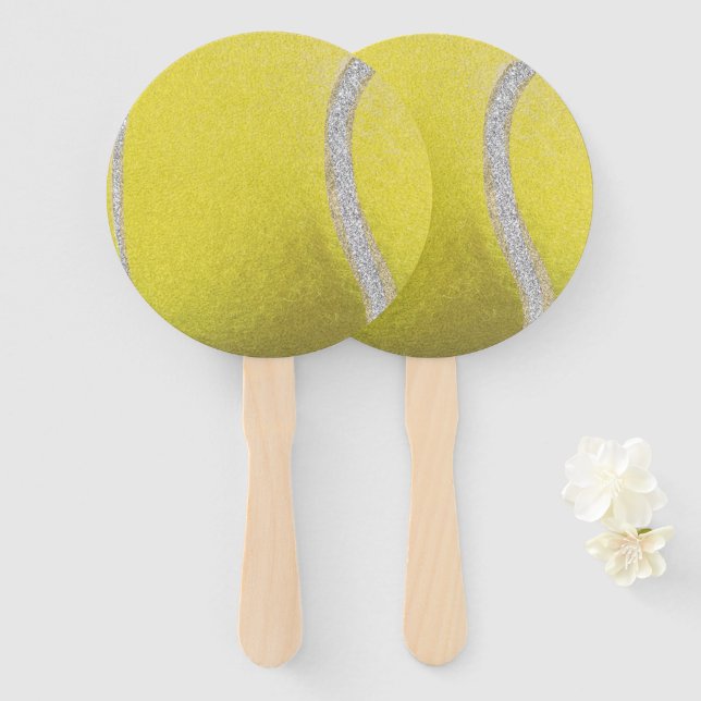 Moderner Gelber Tennisball Fächer (Vorne und Hinten)