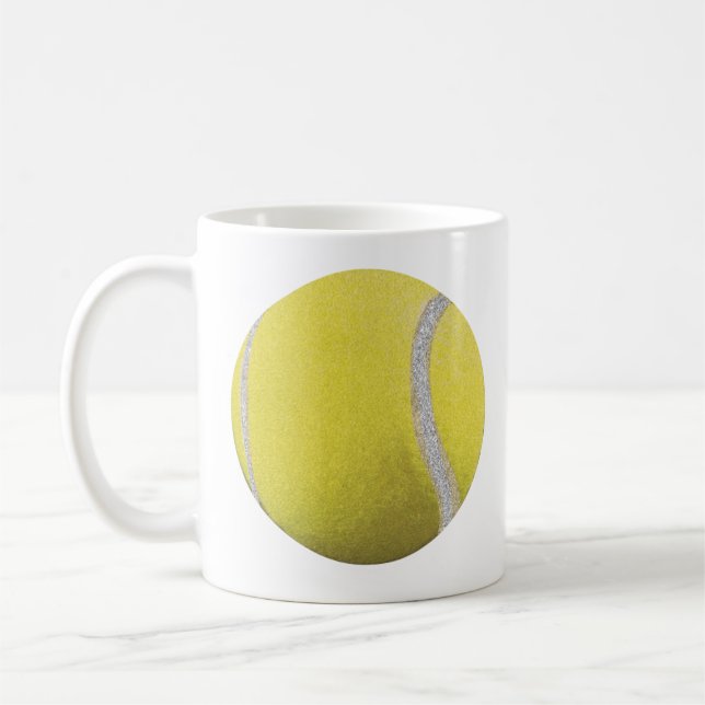 Moderner Gelber Tennisball Kaffeetasse (Links)