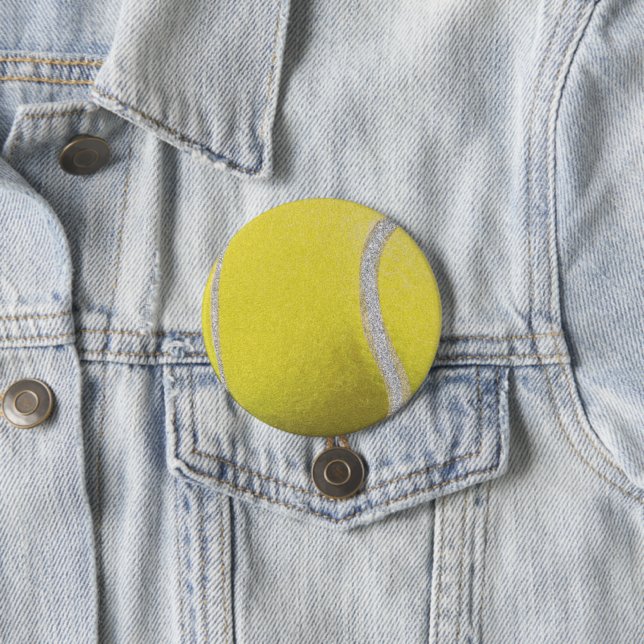 Moderner Gelber Tennisball mit Imitat Glitzer Line Button (Beispiel)