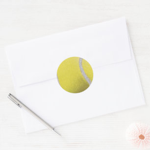 Moderner Gelber Tennisball Runder Aufkleber