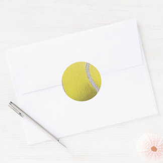 Moderner Gelber Tennisball Runder Aufkleber