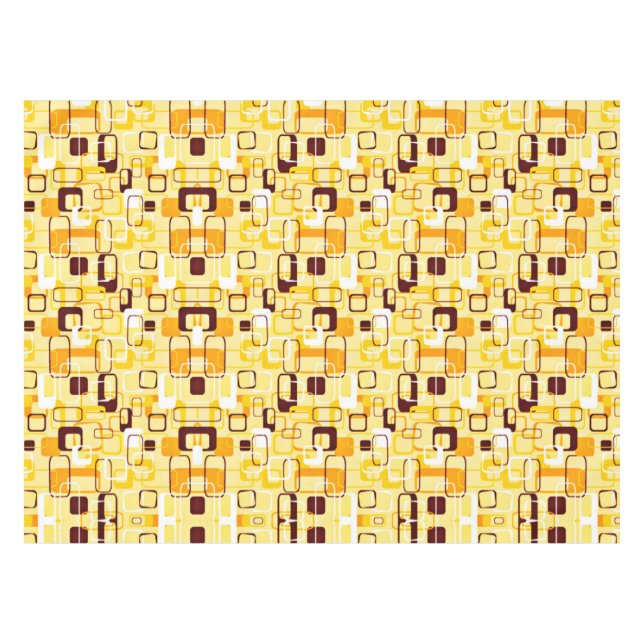 Moderner, gelber und schwarzer abstrakter Stil Tischdecke (Vorderseite (Horizontal))
