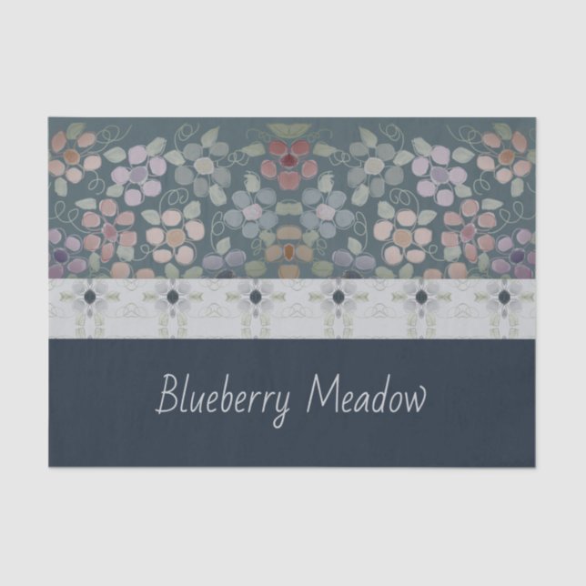 Moderner Gemusterter Blumendesigner Seidenpapier (Vorderseite)