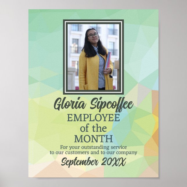 Moderner Geo-Foto-Mitarbeiter des Monatspreises Poster (Vorne)