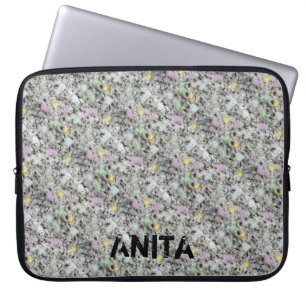 Moderner Geologie-Granit-Pastell punktiert jeden Laptopschutzhülle