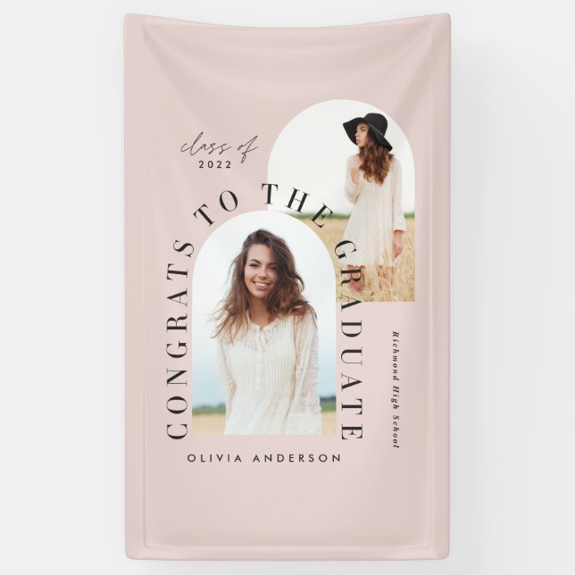 Moderner geometrischer Abschluss mit mehreren Foto Banner (Vertikal)