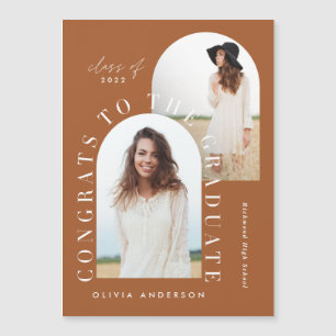 Moderner geometrischer Abschluss mit mehreren Foto Magnetkarte