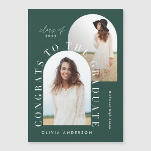 Moderner geometrischer Abschluss mit mehreren Foto Magnetkarte