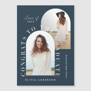 Moderner geometrischer Abschluss mit mehreren Foto Magnetkarte