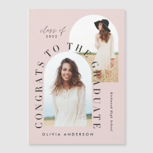 Moderner geometrischer Abschluss mit mehreren Foto Magnetkarte